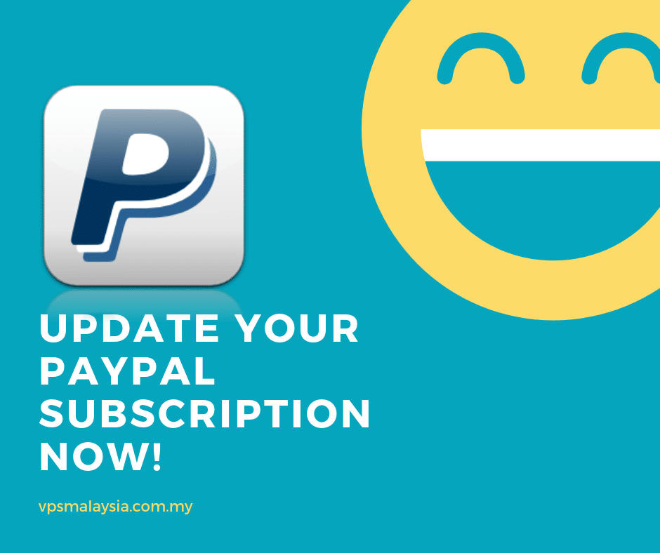 update my paypal account