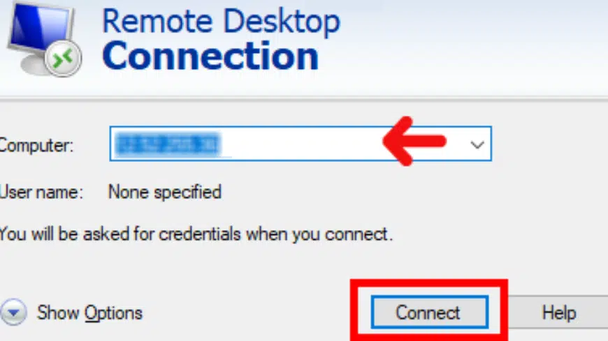 Remote desktop connection