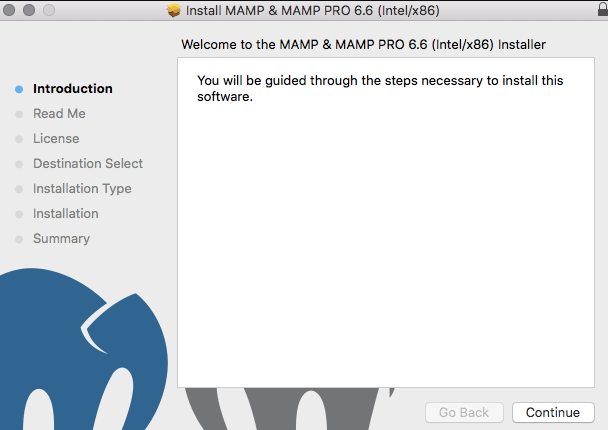 Installation of MAMP