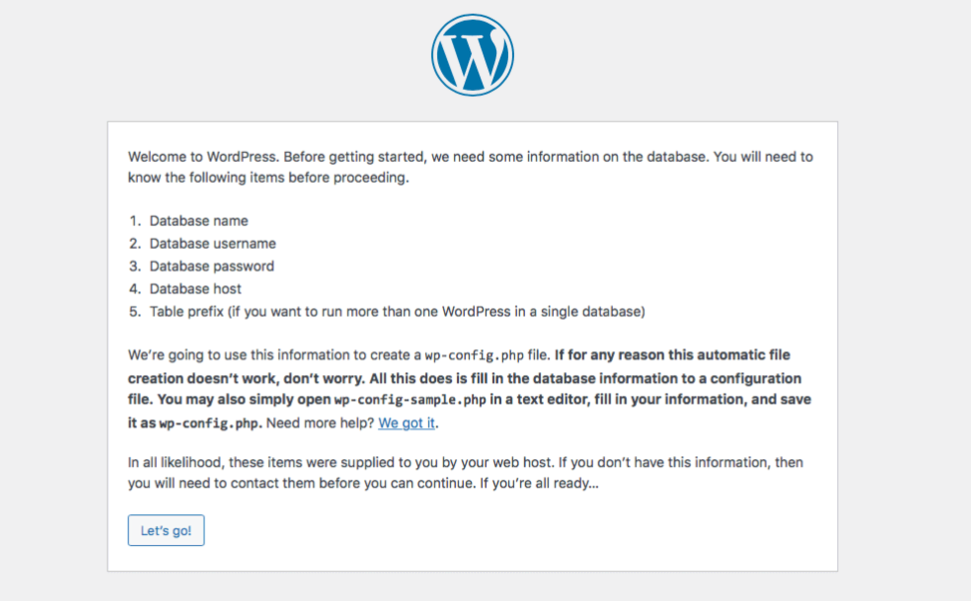 WordPress Installation