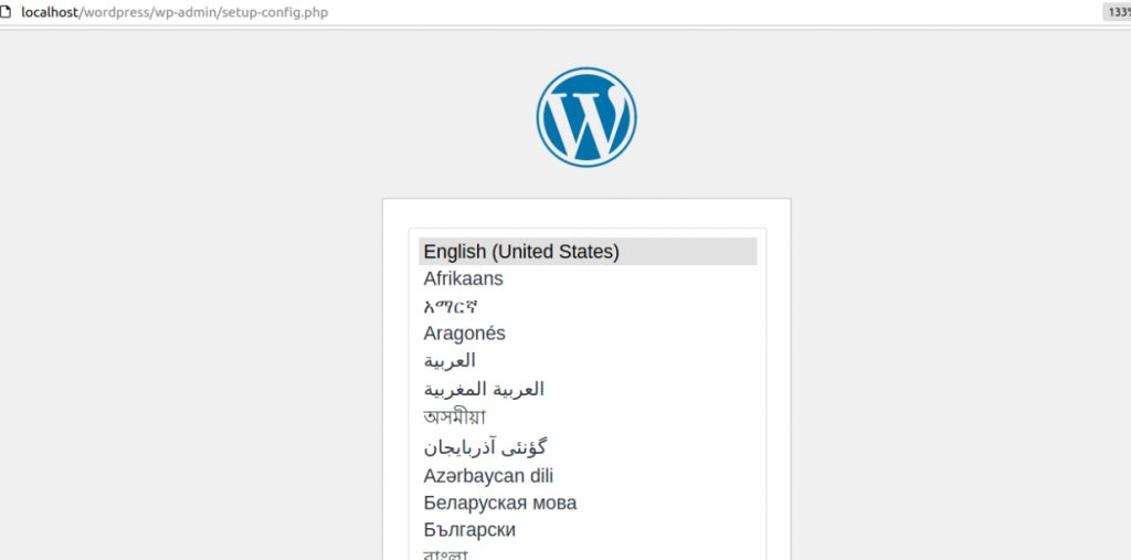 Language selection in wordpress