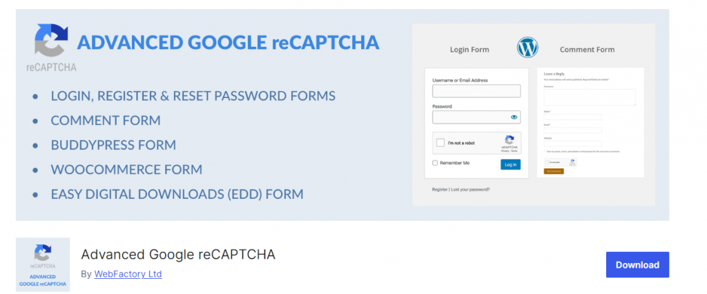 Advanced Google reCAPTCHA