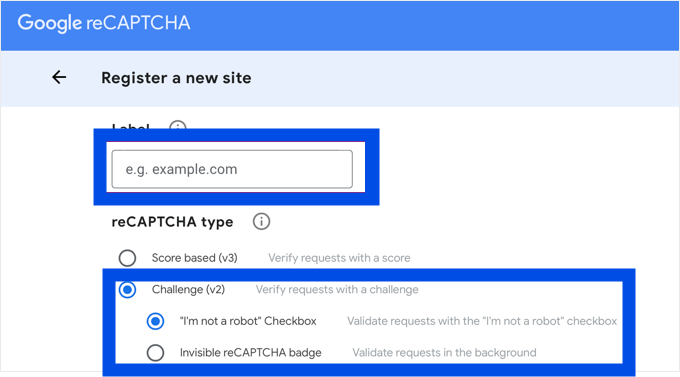 7 register new site WordPress reCAPTCHA,what is recaptcha,WordPress reCAPTCHA plugin,recaptcha for wordpress,recaptcha site,Google reCAPTCHA