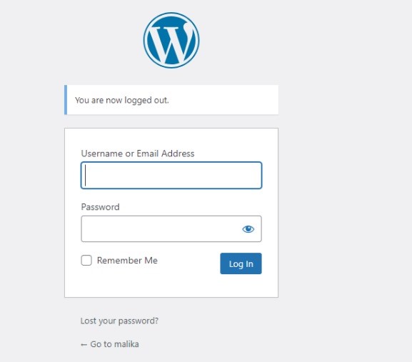 Login to WordPress